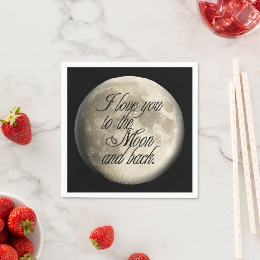 月と月を愛し、月をバック スタンダードカクテルナプキン (インサイチュ)