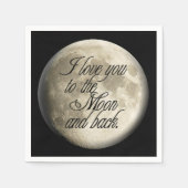 月と月を愛し、月をバック スタンダードカクテルナプキン (正面)