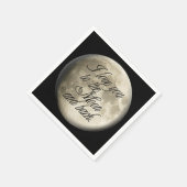 月と月を愛し、月をバック スタンダードカクテルナプキン (角)
