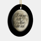 月と月を愛し、月をバック セラミックオーナメント (右)