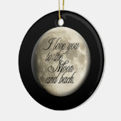 月と月を愛し、月をバック セラミックオーナメント (左)