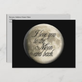 月と月を愛し、月をバック ポストカード (正面/裏面)