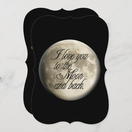 月と月を愛し、月をバック 招待状 (正面/裏面)