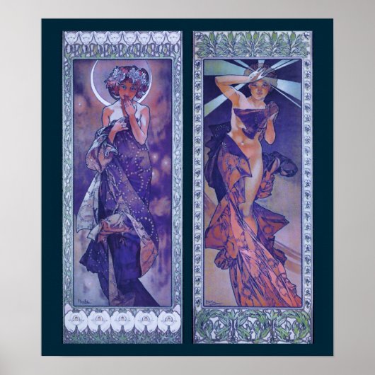 月と朝のスターのポスター ポスター (正面)