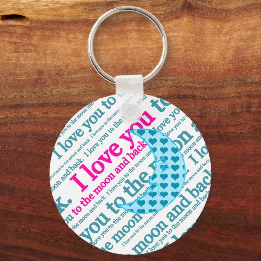 月と母の日の贈り物に愛する キーホルダー (正面)