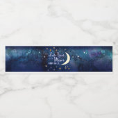 月と水のボトルのラベルに愛する ペットボトルラベル (シングルラベル)