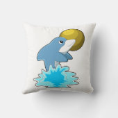 月と泳ぐイルカ クッション (裏面)