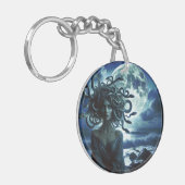 月と海の若い美しいメデューサ キーホルダー (正面左)