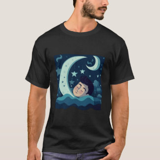 月と睡眠 Tシャツ
