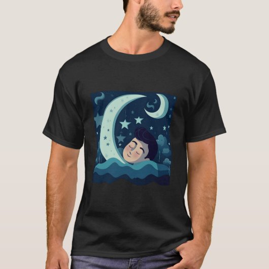 月と睡眠 Tシャツ (正面)