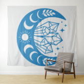 月と結晶 タペストリー (インサイチュ(横))