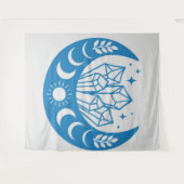 月と結晶 タペストリー (正面(横))
