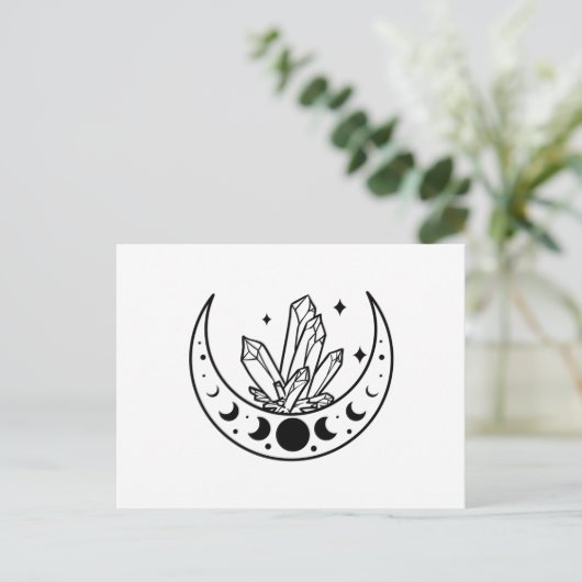 月と結晶 ポストカード (スタンド正面)