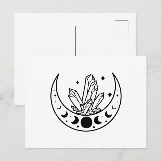 月と結晶 ポストカード (正面/裏面)