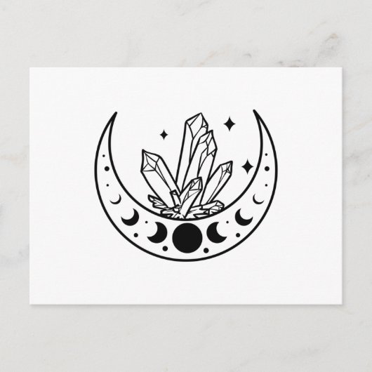 月と結晶 ポストカード (正面)