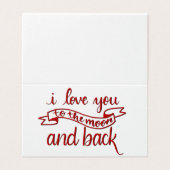 「月と背中に向かって愛してる」グリーティングカード (外部フラット)