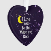 月と背中に向かって愛する オーナメント (正面)