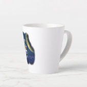 月と背中に向かって愛する カフェラテマグ (右アングル)