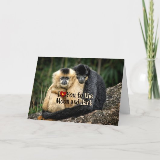 月と背中に向かって愛する カード (正面)