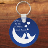 月と背中に向かって愛する キーホルダー (正面)