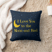 月と背中に向かって愛する クッション (ブランケット)