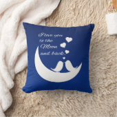 月と背中に向かって愛する クッション (ブランケット)