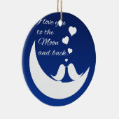 月と背中に向かって愛する セラミックオーナメント (右)