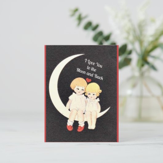 月と背中に向かって愛する ポストカード (スタンド正面)