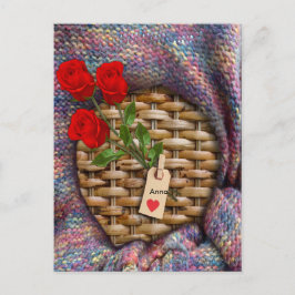 月と背中に向かって愛する ポストカード