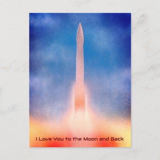 月と背中に向かって愛する ポストカード (正面)