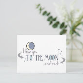 月と背中に向かって愛する ポストカード (スタンド正面)