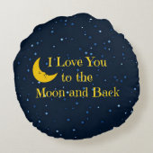 月と背中に向かって愛する ラウンドクッション (裏面)