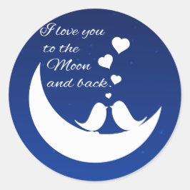 月と背中に向かって愛する ラウンドシール