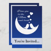 月と背中に向かって愛する 招待状 (正面/裏面)