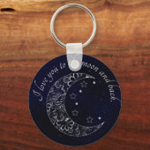 月と背中に向かって キーホルダー (正面)