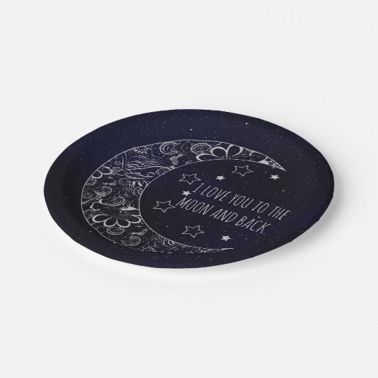 月と背中に向かって ペーパープレート (アングル)