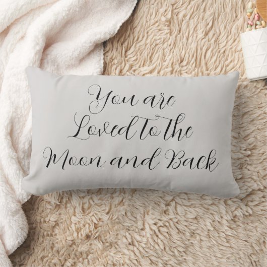 月と背中に愛されている引用文枕 ランバークッション (ブランケット)