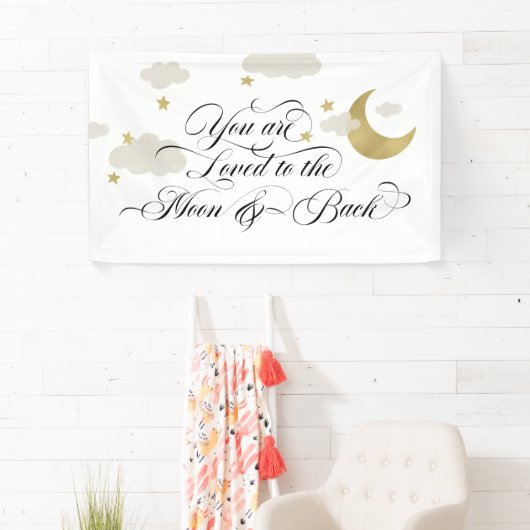 月と背中に愛される | Moon Stars Clouds 横断幕 (インサイチュ)