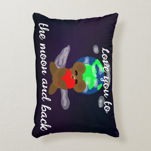 月と背中のアクセント枕にあなたを愛する アクセントクッション (正面(垂直))