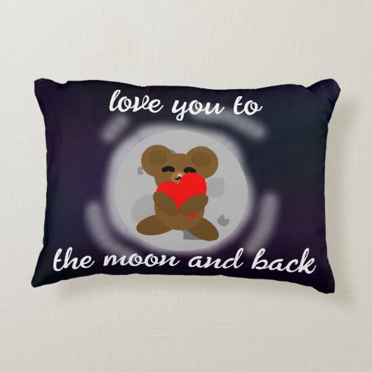 月と背中のアクセント枕にあなたを愛する アクセントクッション (裏面)