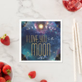 月と背中のナプキンに天の スタンダードカクテルナプキン (インサイチュ)