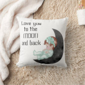 月と背中のベビー枕にあなたを愛する クッション (ブランケット)