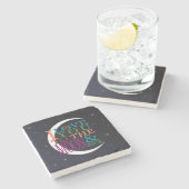 『月と背中の愛』 ストーンコースター (横)