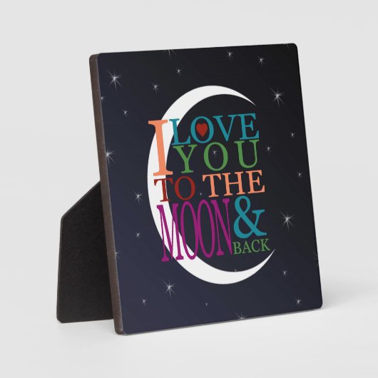 『月と背中の愛』 フォトプラーク (正面)