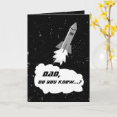 月と背中の父の日のロケットにあなたを愛する カード (黄色い花)