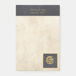 月と背中の金ゴールドと黒にあなたを愛する ポストイット