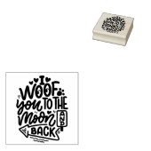 月と背中へあなたを愛する ラバースタンプ (押印)