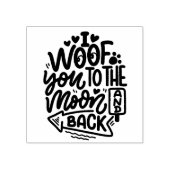 月と背中へあなたを愛する ラバースタンプ (インプリント)