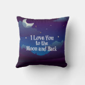 月と背中への愛青藍 クッション (裏面)