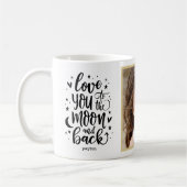 月と背面の編集可能なカラーの写真に戻カスタムる コーヒーマグカップ (左)